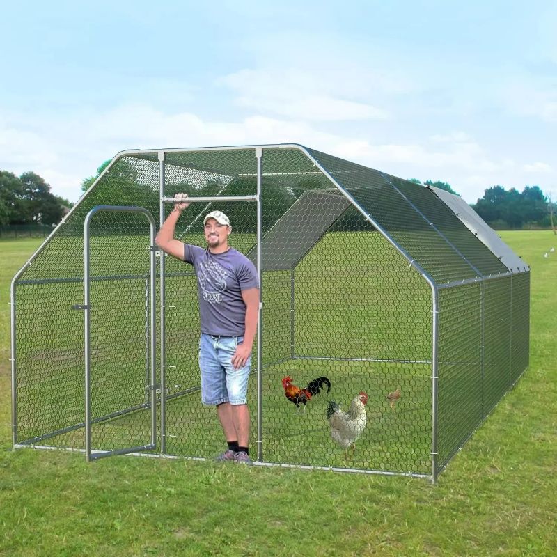 Photo 1 of Vitesse Large Metal Chicken Coop with Waterproof and Anti-UV Cover CC02