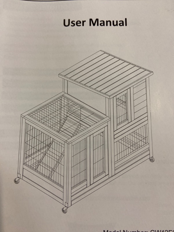 Photo 1 of COZIWOW 2 Tier Hamster Cage, Wood Guinea Pig Habitat, Rat House with Hideouts, Ramps and Pull Out Tray, Small Animal House Chinchilla Enclosure, Grey