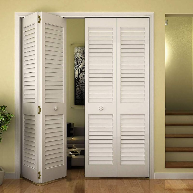 Photo 1 of Closet Door, Bi-fold, Louver Louver Plantation Primed White