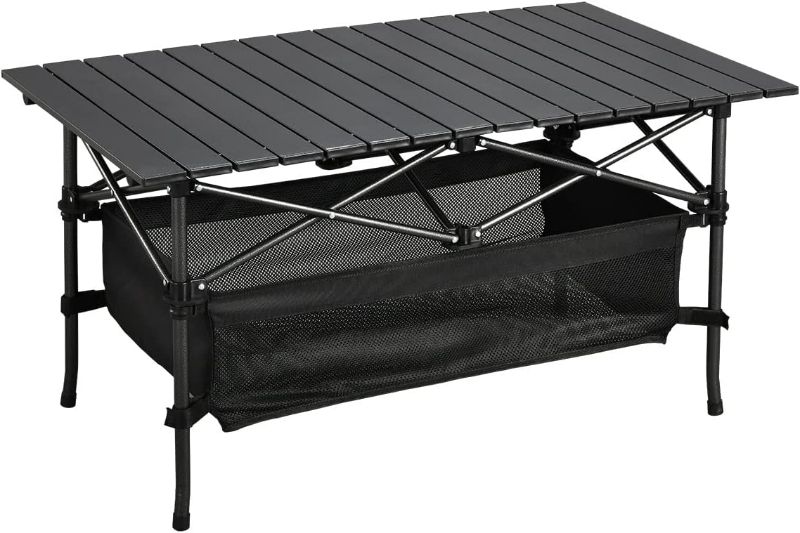 Photo 1 of Outdoor Folding Portable Picinic, Camping Table, Aluminum Roll-up Table With Easy Carrying Bag 