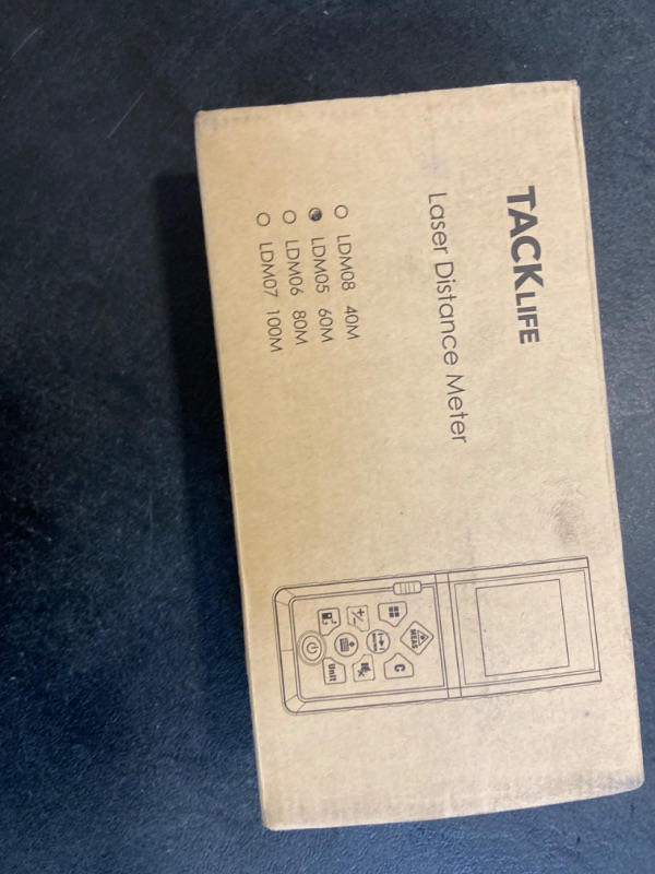 Photo 2 of * sold for parts or repair * Unit does not work batteries are corroded  *
TACKLIFE Classic Laser Measure,  Laser Distance Meter - 60M