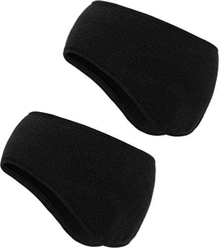 Photo 2 of  2 Pieces Ear Warmer Headbands Fleece Winter Headbands for Adult Kids Winter Using