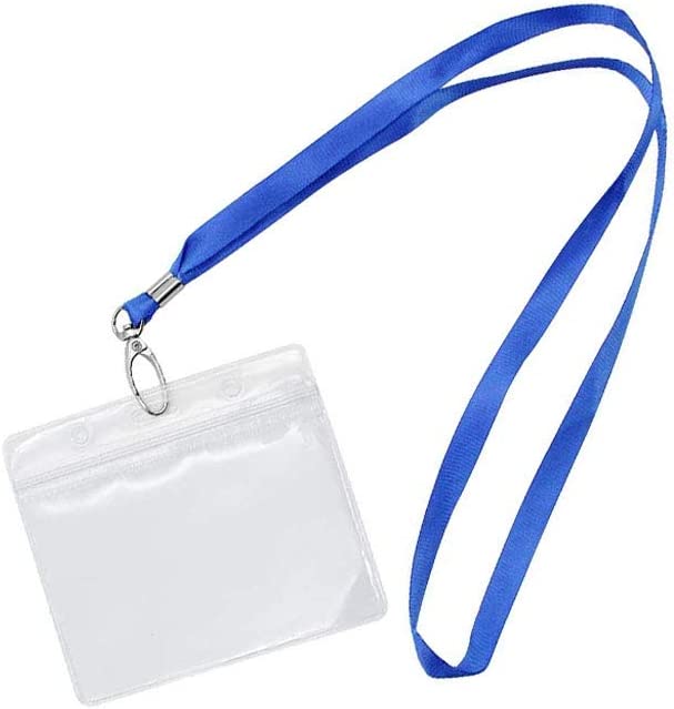 Photo 3 of 5 Packs CDC Vaccination Card Protector Card Holder 4.2 X 3.5 Inches Card Protector Immunization Record Cards Holder Clear Vinyl Plastic Sleeve with Waterproof Type Resealable Zip with 5 Lanyards - 3 SETS of 5 - 15 total