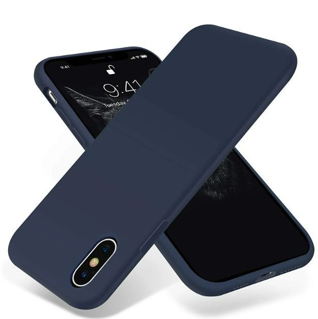 Photo 1 of for iPhone Xs Max Case,OTOFLY[Silky and Soft Touch Series] Premium Soft Silicone Rubber Full-Body Protective Bumper Case Compatible with Apple iPhone Xs  NEW 