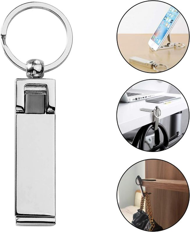 Photo 2 of XBY-US The Instant Bag Hanger Collection,Purse Handbag Hook Hanger Holder Foldable Stylish Swivel Gift for Table Desk?Women's Handbag Storage Folding Decor Table Hook(Platinum)