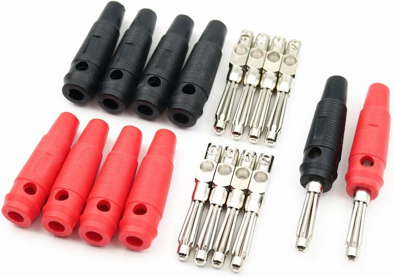 Photo 1 of 10Pcs 32A High Current Screw Type 4mm Banana Plugs Male Stackable Connector Speaker Cable Adapter