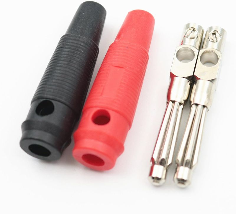 Photo 2 of 10Pcs 32A High Current Screw Type 4mm Banana Plugs Male Stackable Connector Speaker Cable Adapter