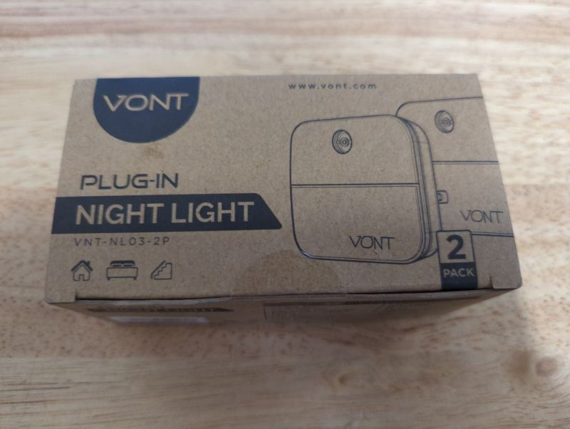 Photo 2 of Vont Motion Sensor Night Light, [2 Pack] Plug in Dusk Till Dawn Motion Sensor Lights, LED Nightlight with High & Low Modes, Compact, Customizable for Bedroom, Bathroom, Kitchen, Hallway, Stairs
