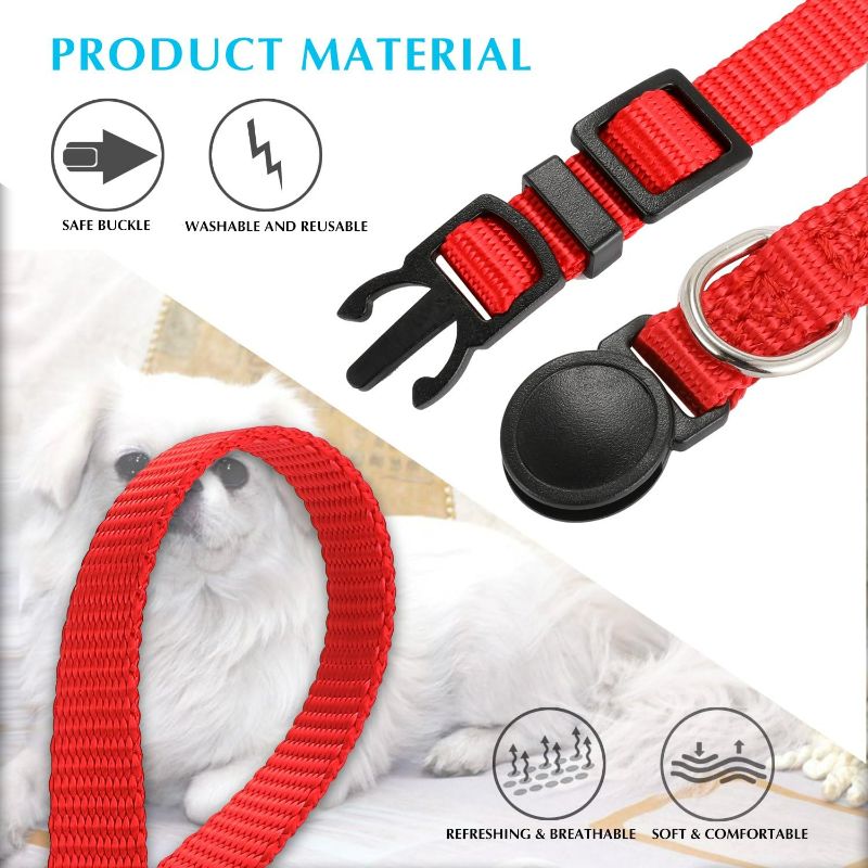 Photo 2 of 14 PCS Puppy ID Collars Nylon Soft Identification Colorful Adjustable Breakaway Safety Whelping Litter Collars for Pups with Record Keeping Charts 14pcs/Set