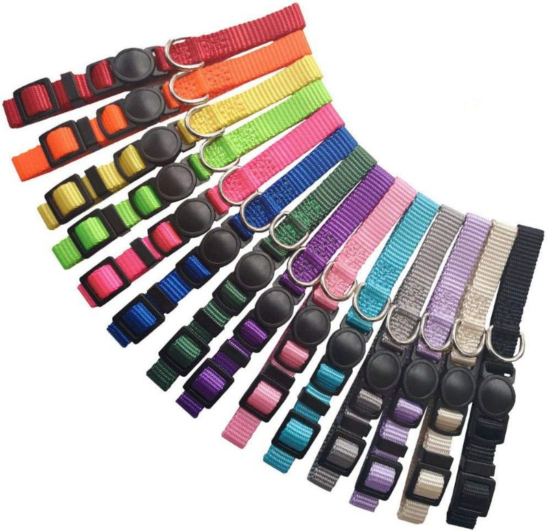 Photo 1 of 14 PCS Puppy ID Collars Nylon Soft Identification Colorful Adjustable Breakaway Safety Whelping Litter Collars for Pups with Record Keeping Charts 14pcs/Set