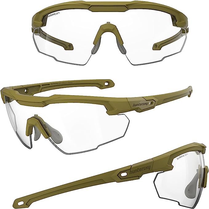 Photo 2 of HUNTERSKY DISCOVER YOUR WORLD! HTS Anti Fog Shooting Safety Glasses for men, Military Grade Gun range Hunting Airsoft Riding