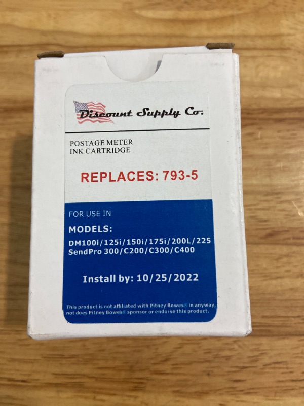 Photo 2 of Discount Supply Company Compatible 793-5 Red Ink Cartridge Postage Models: P700, DM100i, DM125i, DM150i, DM175i, DM200L, DM225 Postage Meters
