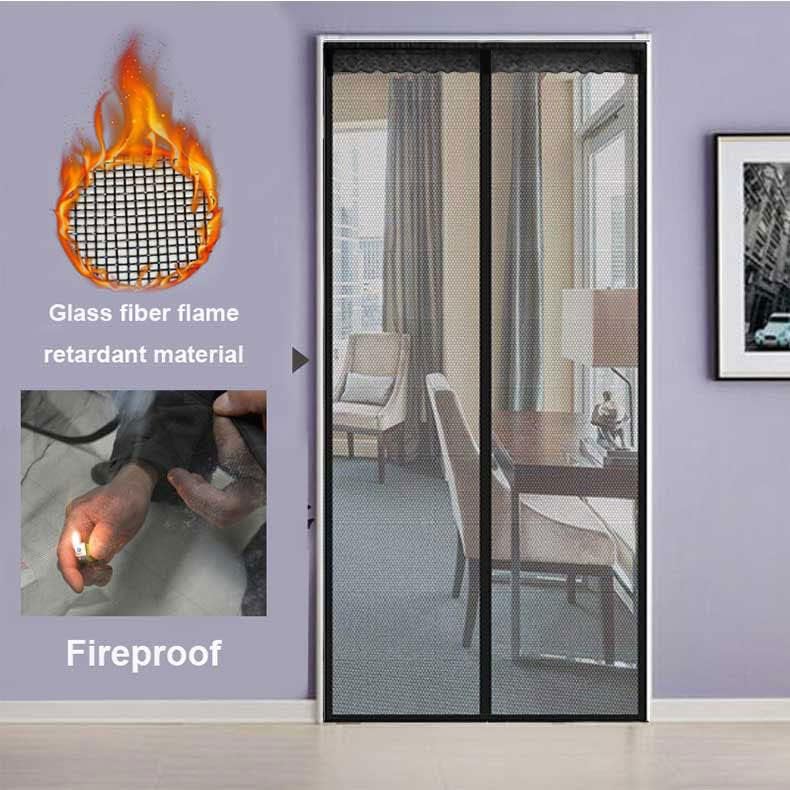 Photo 1 of Fiberglass Magnetic Screen Door 36"x83" Large Magnet Patio Door Mesh Curtain for Door Opening Up to 34" x82" W/Full Frame Hook and Loop Tape Outdoor Patio(Fiberglass, 36"X83")