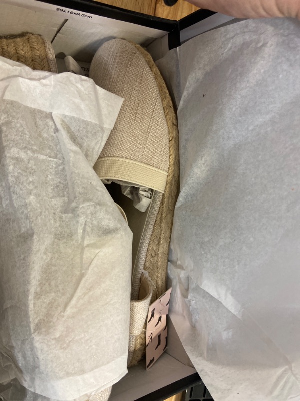 Photo 1 of mysoft Women's Espadrilles Elastic Ankle Strap Closed Toe Platform Wedge Sandals Size10 