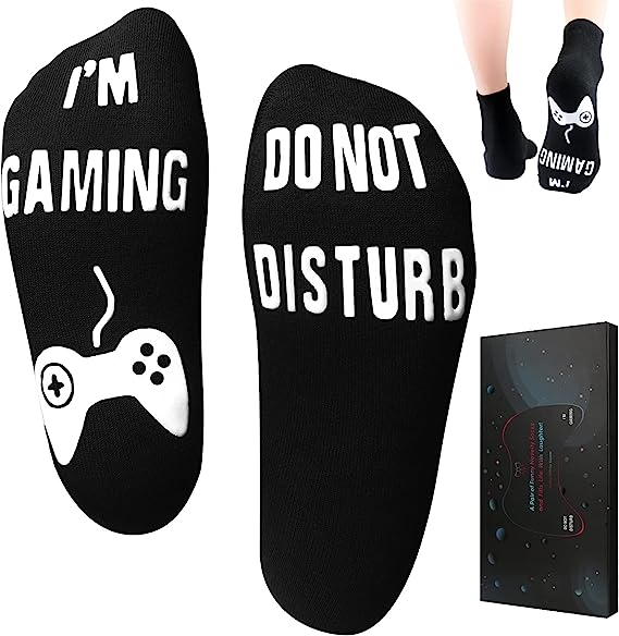 Photo 1 of Do Not Disturb I'm Gaming Socks,Birthday Gifts For Men Dad,Gamer Socks For Teenage Boys,Novelty Gifts For Son,Men Large 
