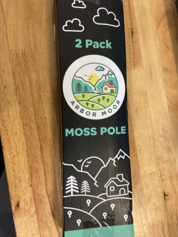Photo 3 of Arbor Moor Moss Pole for Climbing Plants (2 Pc, 2” x 16”) – Totem Pole Plant Support Moss Stick w/ Core Stability Disc & Velcro Tape – Monstera Moss Pole for Creepers, Pothos & More
