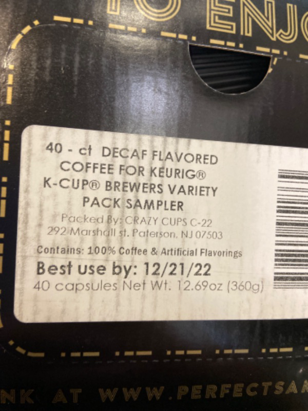 Photo 1 of Flavored Decaf Coffee Pods Variety Pack, Great Mix of Decaffeinated Coffee Pods Compatible with all Keurig K Cups Brewers, 40 Count Bulk Coffee Pods Pack