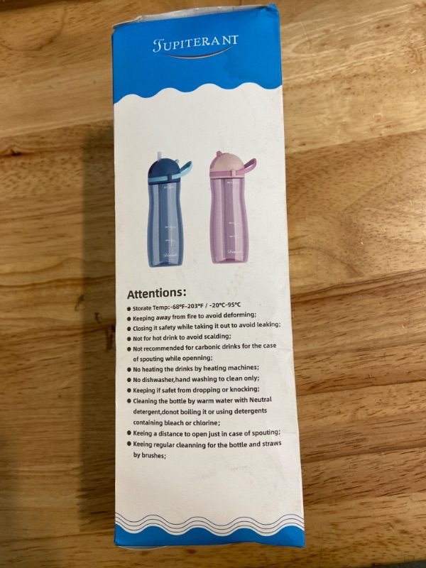 Photo 1 of JUPITERANT Water Bottles with Straw Lid 20OZ, Leakproof Sports Water Bottle BPA Free
