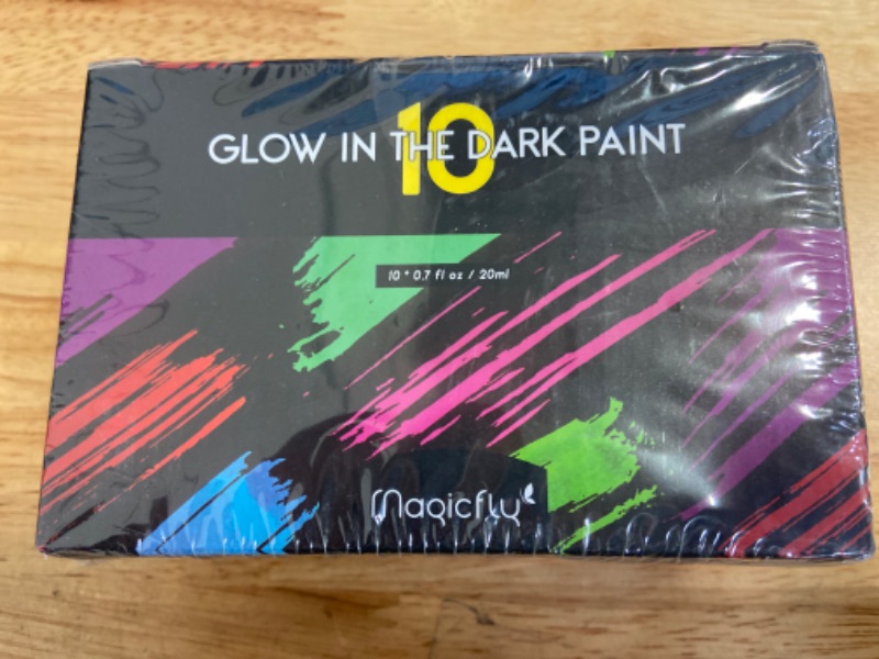 Photo 2 of Magicfly Glow in The Dark Paint, 10 Extra Bright Colors(20 ml/0.7 oz) Glow Paint, Long-Lasting Self-Luminous Glow in The Dark Acrylic Paint for Artwork, DIY Projects, Perfect for Halloween Christmas Easter Decorations