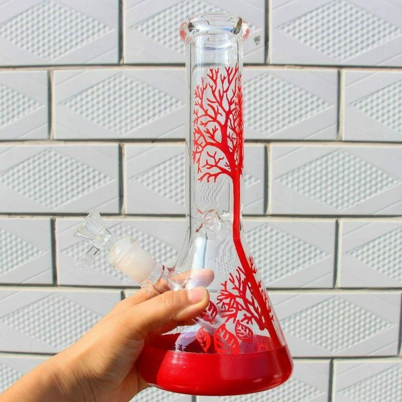 Photo 2 of Glass Bong Clear Smoking Hookahs Water Pipe Heavy 14mm Bowl USA

