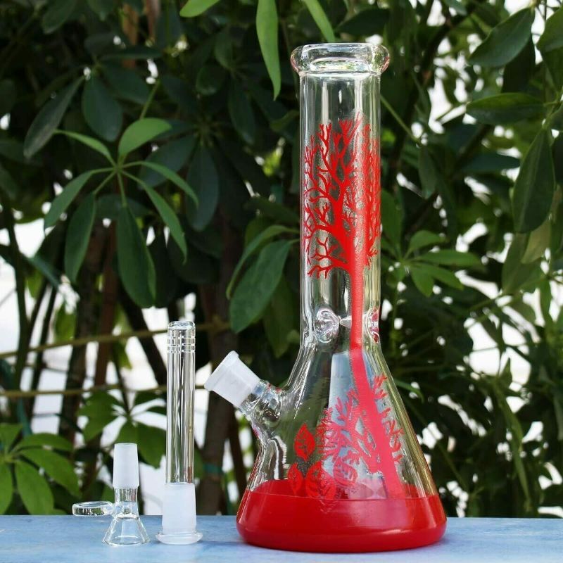 Photo 1 of Glass Bong Clear Smoking Hookahs Water Pipe Heavy 14mm Bowl USA
