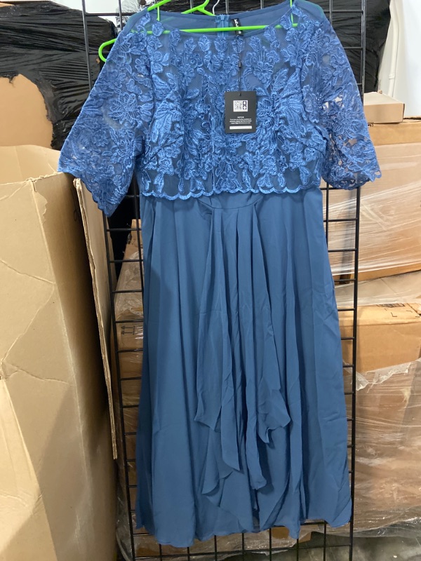 Photo 1 of Just Fashion Now Women’s XXL NWT Blue Dress Embroidered Lace Modest Prom
