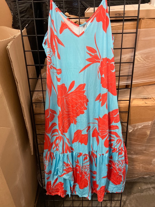 Photo 1 of Nora Cora Red And Ble Floral Dress 