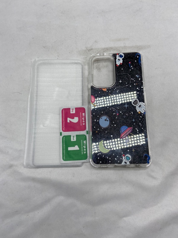 Photo 1 of Samsung Galaxy A52 Phone Case With Astronauts With Glass Screen Protector 