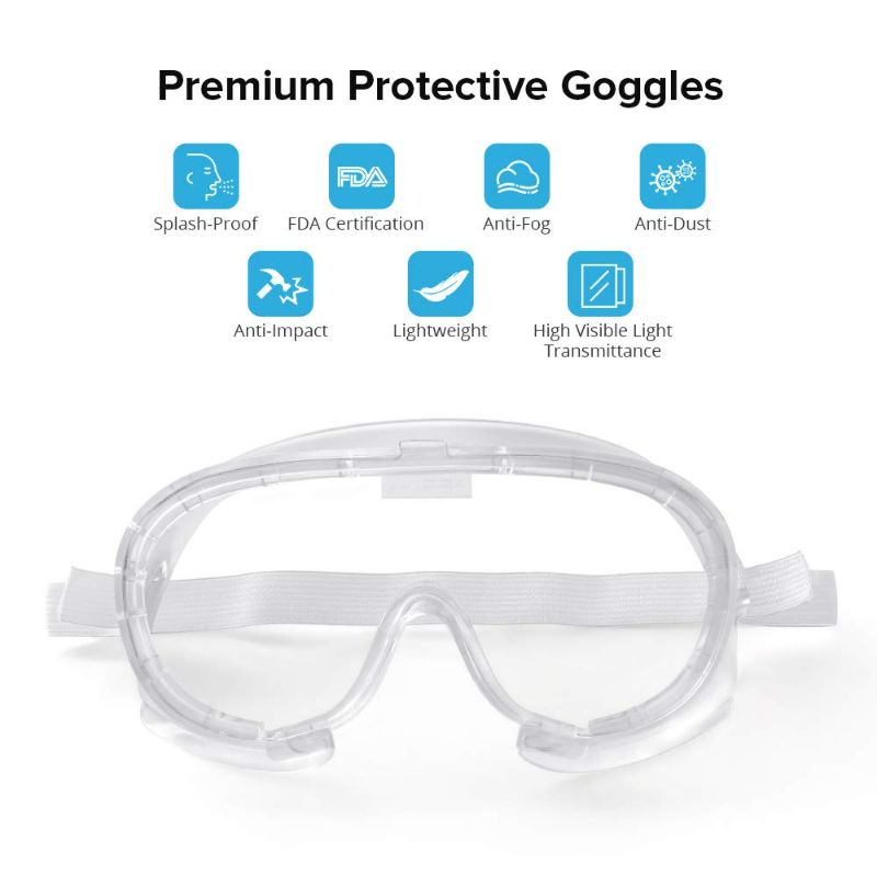 Photo 2 of XIFU Ourlook Safety Protective Goggles, Crystal Clear & Anti-Fog Design, High Impact Resistance, Perfect Eye Protection for Lab, Chemical, and Workplace Safety Goggles 2Pack 
