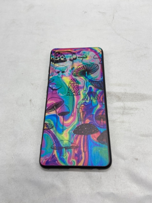 Photo 2 of Compatible with Samsung Galaxy A52 5G Case, Colorful Cool Shrooms Trippy Psychedelic Mushroom Aesthetic Clear Phone Case Gift TPU Shockproof Protective Case
