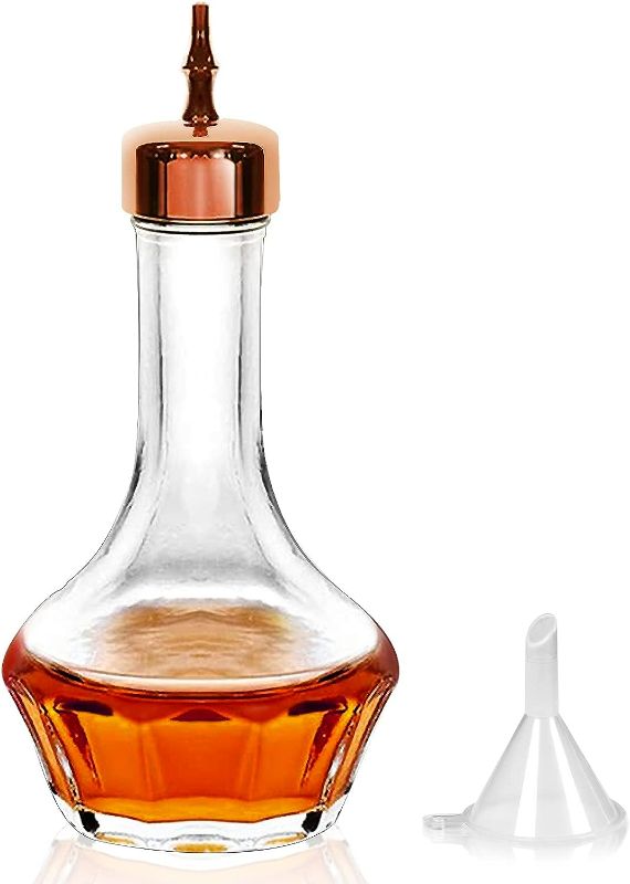 Photo 1 of SuproBarware Bitter Bottle – Glass Bitter Bottle with Dash Top, 1.7oz/50ml, Great for Bartender, Home Bar – KJP01-C (Copper)
