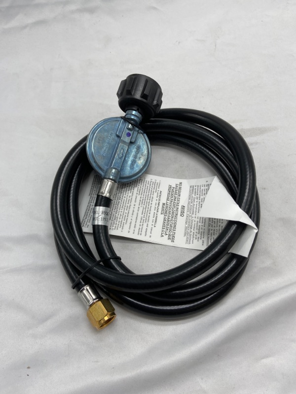 Photo 2 of GasSaf 6 Feet Low Pressure Propane Regulator with CSA Certified LPG Hose Most LP Gas Grill, Heater and Fire Pit Table?3/8 Female Flare Nut 6.0 Feet Rubber