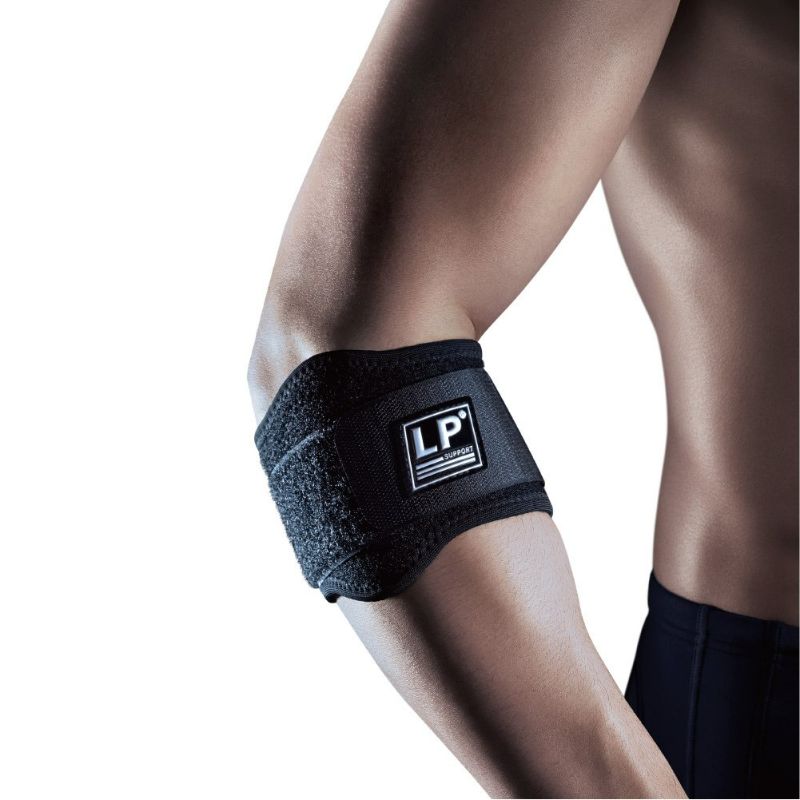 Photo 1 of LP SUPPORT 751CA Extreme Adjustable Elbow Support Brace - Strap For Tennis Elbow, Golfer's Elbow - (Black - One Size)
