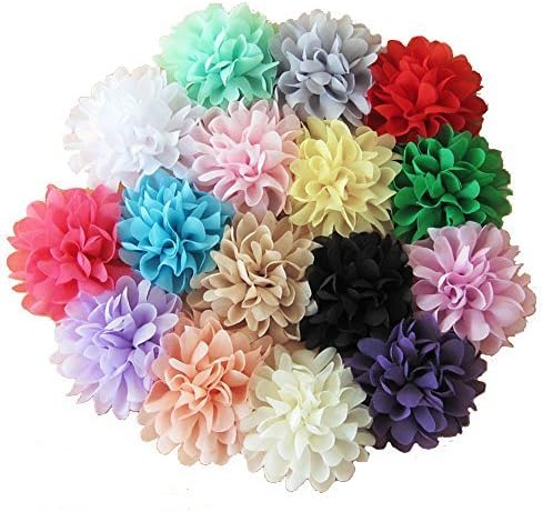 Photo 1 of Colorful Handmade Chiffon Flowers for DIY Headbands Flower Accessories Flower Headband