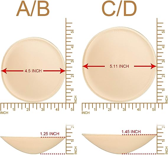 Photo 2 of TopBine 3 pairs Round Soft Bra Inserts Pads Removable Sport Bra Cups inserts Mastectomy Bra Inserts For Bikini Top Swimsuit A/B
