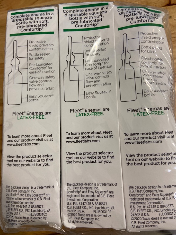 Photo 3 of Fleet Laxative Saline Enema for Adult Constipation, 4.5 Fl Oz, 2 Bottles, Pack of 6

