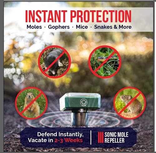 Photo 1 of Solar Sonic Pest Repeller Stakes - 8pk Outdoor Pest Repellent with 10,500 Feet Range, Solar Powered Animal Control, Rodent Repellent and Deterrent for Mole, Vole, Gopher