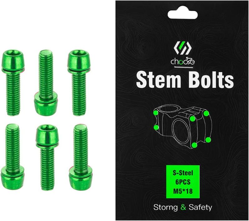 Photo 2 of CNC Bike Stem Bolts?Stem Bolts for BMX/MTB/Road Bike with Washers?Red/Blue/Orange/Green/Rainbow?
