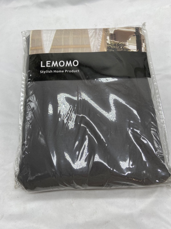 Photo 4 of LEMOMO Grey Blackout Curtains/52 x 63 Inch/Set of 2 Panels Room Darkening Curtains for Bedroom
