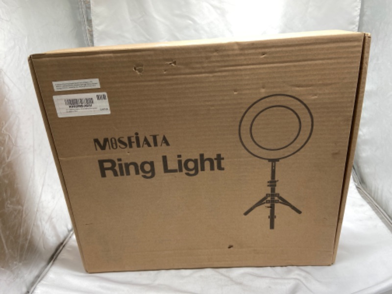 Photo 3 of MOSFiATA Ring Light, 10.2? LED Selfie Ring Light with Stand, Table Tripod and Phone Holder for Live Stream, YouTube Video, Makeup, TikTok, Photography, Compatible with Phones and Camera
