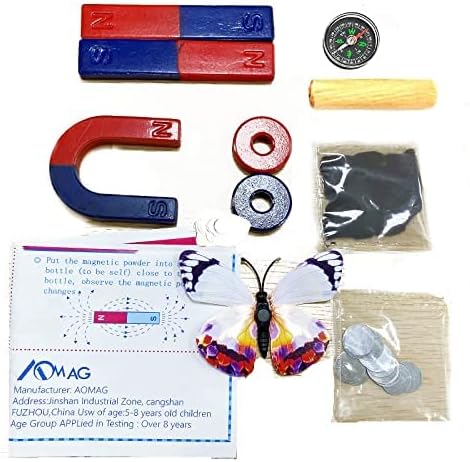 Photo 2 of Physics Science Magnets Kit for Education Science Experiment Tools Icluding Bar/Ring/Horseshoe/Compass Magnets
