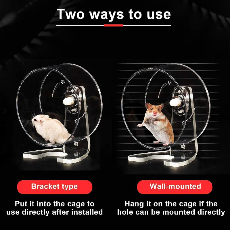 Photo 3 of Zacro Hamster Exercise Wheel - 8.7in Silent Running Wheel for Hamsters, Gerbils, Mice and Other Small Pet
