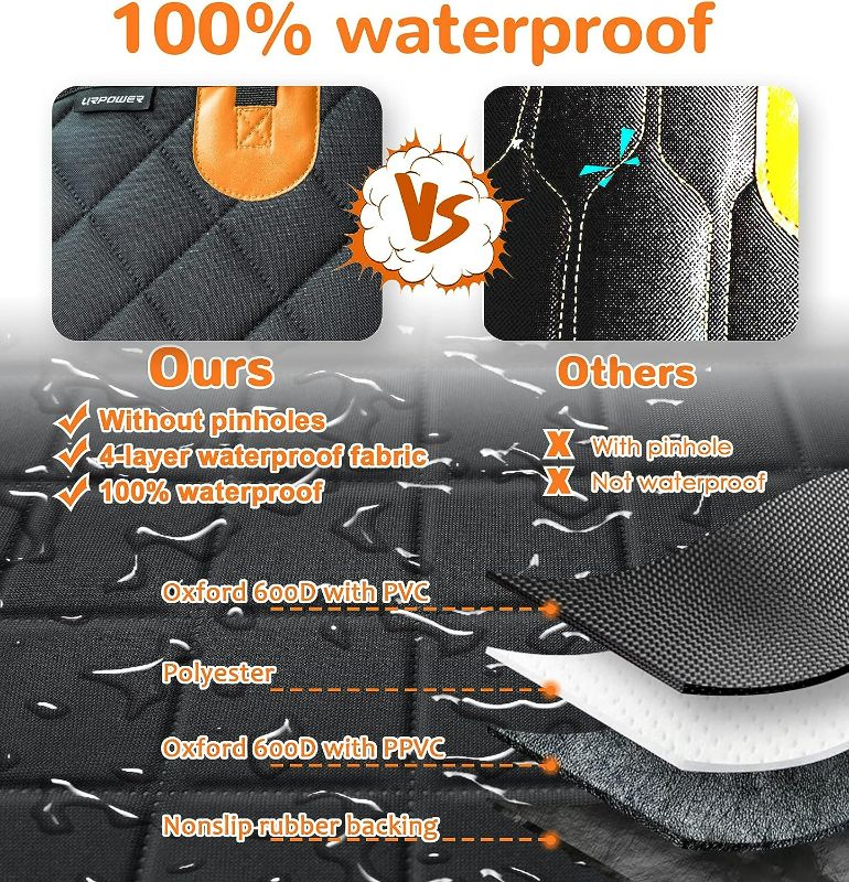 Photo 2 of URPOWER 100% Waterproof - Scratch Proof & Nonslip Backing & Hammock, Quilted, Padded, Durable Pet Seat Covers for Cars Trucks and SUVs
