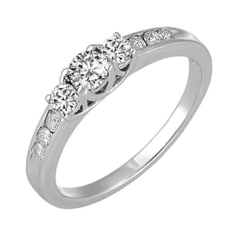 Photo 1 of 14K White Gold Ring with 1/2 Carat Diamond Size 7 (US)