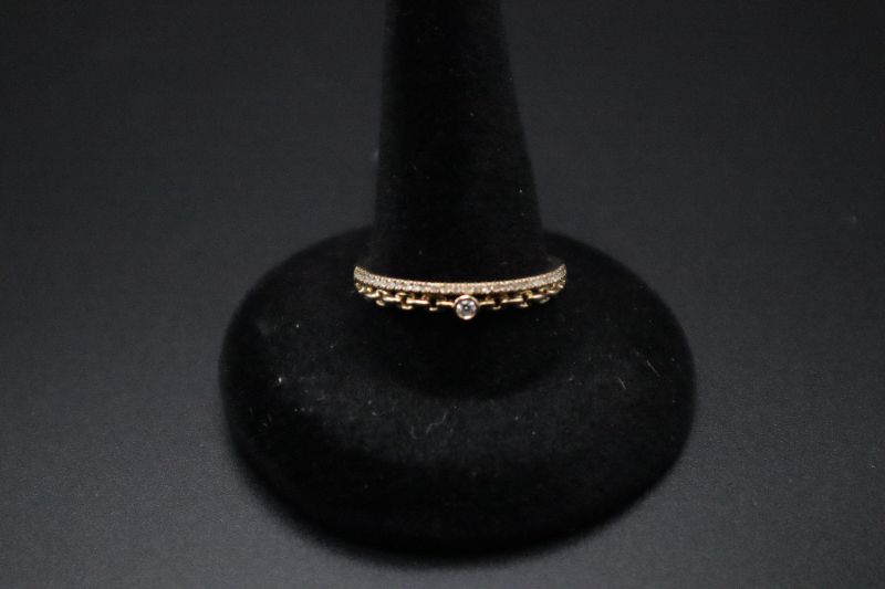 Photo 2 of 14K Yellow Gold Ring With 1/10 Carat Diamond Size 7 (US)