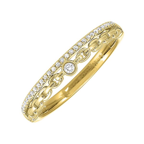 Photo 1 of 14K Yellow Gold Ring With 1/10 Carat Diamond Size 7 (US)