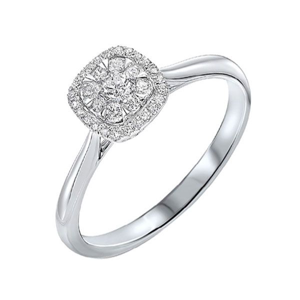 Photo 1 of 14K White Gold Ring With 1/4 Carat Diamond Size 5 (US) 