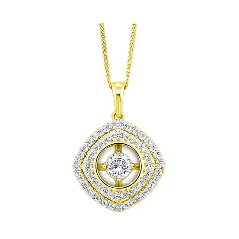 Photo 1 of 14K Yellow Gold Pendant Necklace With 1/4 Carat Diamond