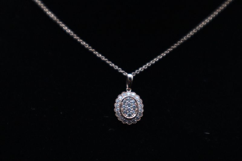 Photo 2 of 10K Rose Gold Pendant Necklace With 3/8 Carat Diamond