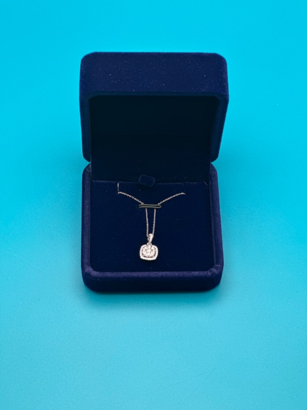 Photo 3 of  14K White Gold Pendant Necklace With 1/2 Carat Diamond 